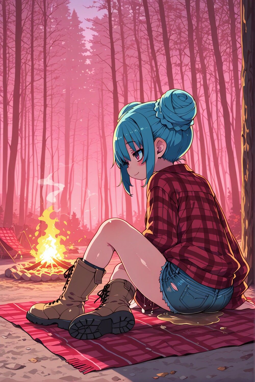 おもらしキャンピング - サンプル画像 2