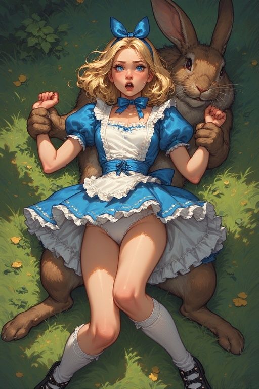 不思議の国のアリスと狼の‘パンチラ’危機脱出劇 - サンプル画像 2