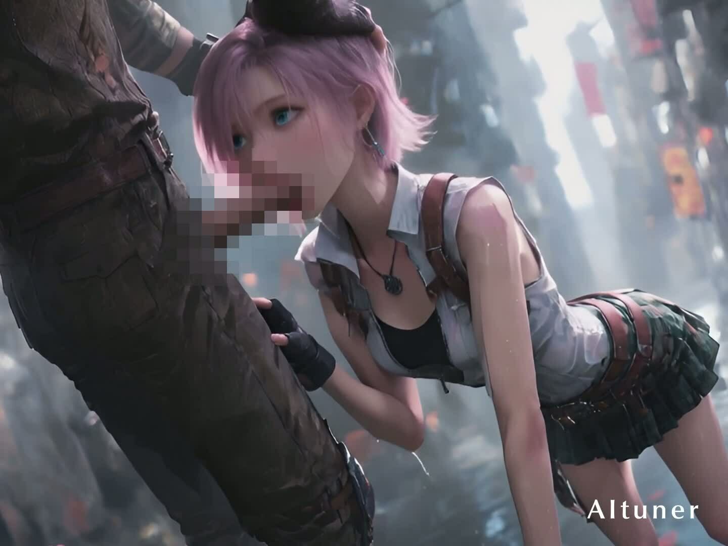 【20分HD】朽ちた遺跡のヒートハント──ピンク髪の元救世主が、今夜の獲物を選ぶ - サンプル画像 5