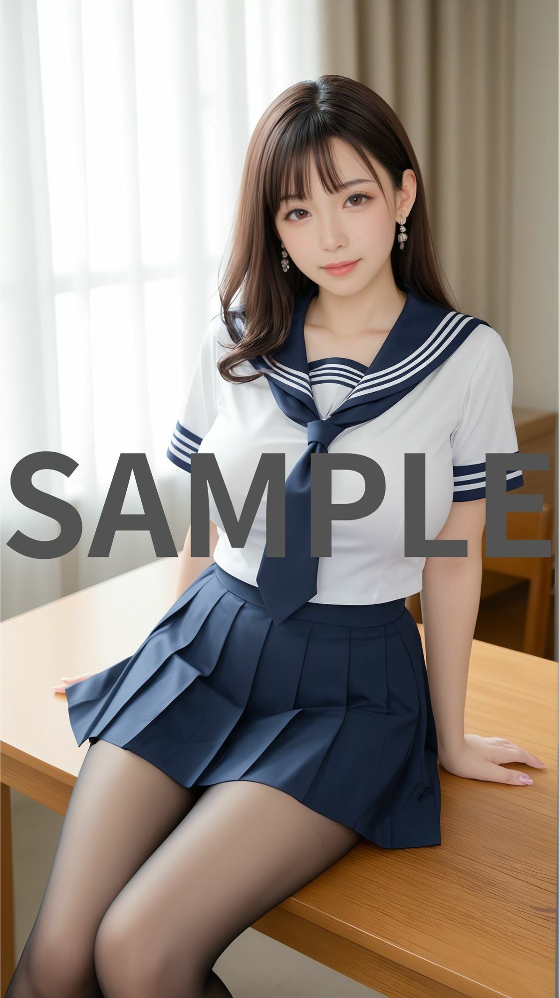 AI美女グラビア・綺麗なおねえさんと夏の午後 - サンプル画像 1