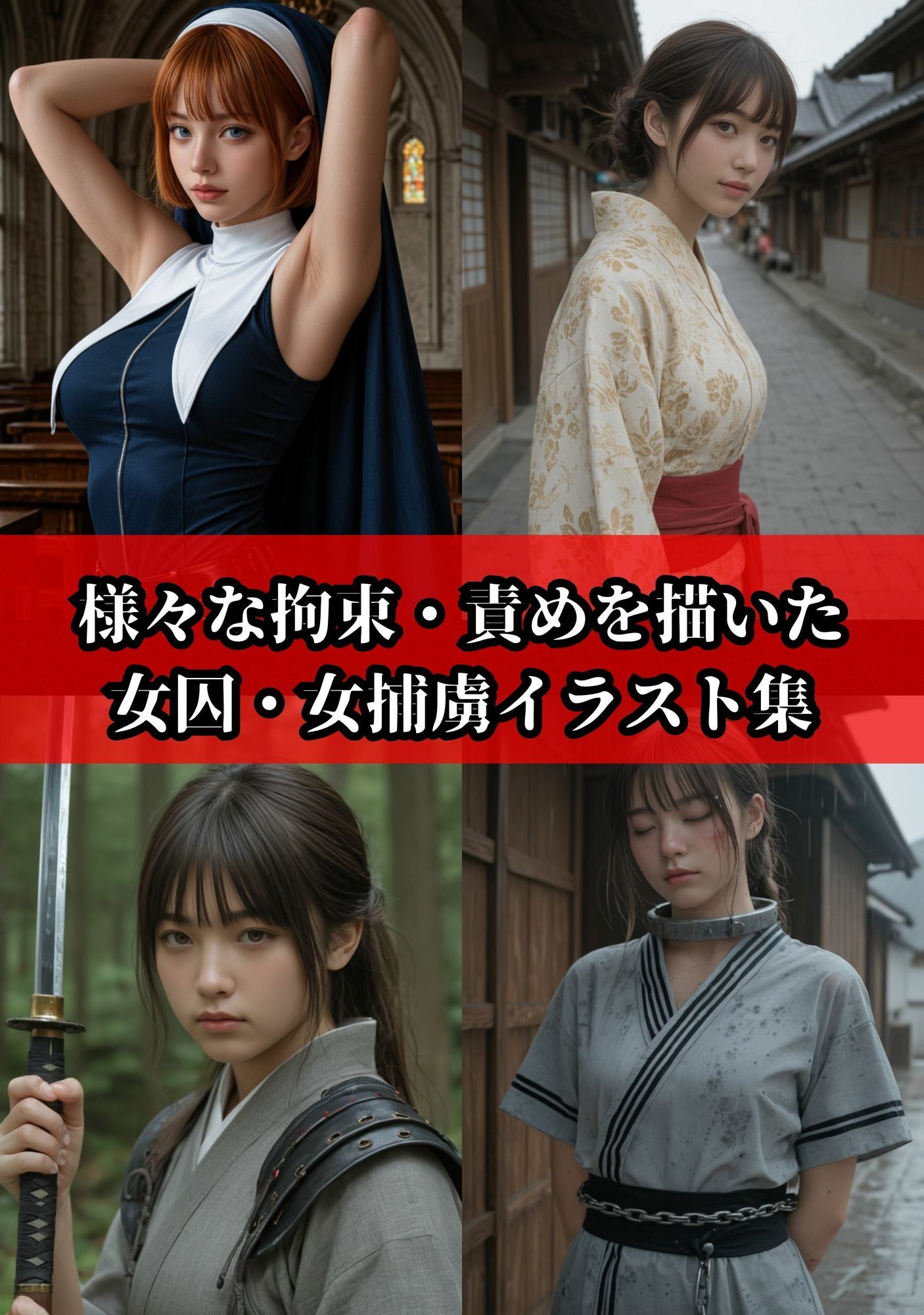 the BoundDolls3SRi 〜和風美女被虐拘束イラスト集〜 - サンプル画像 1