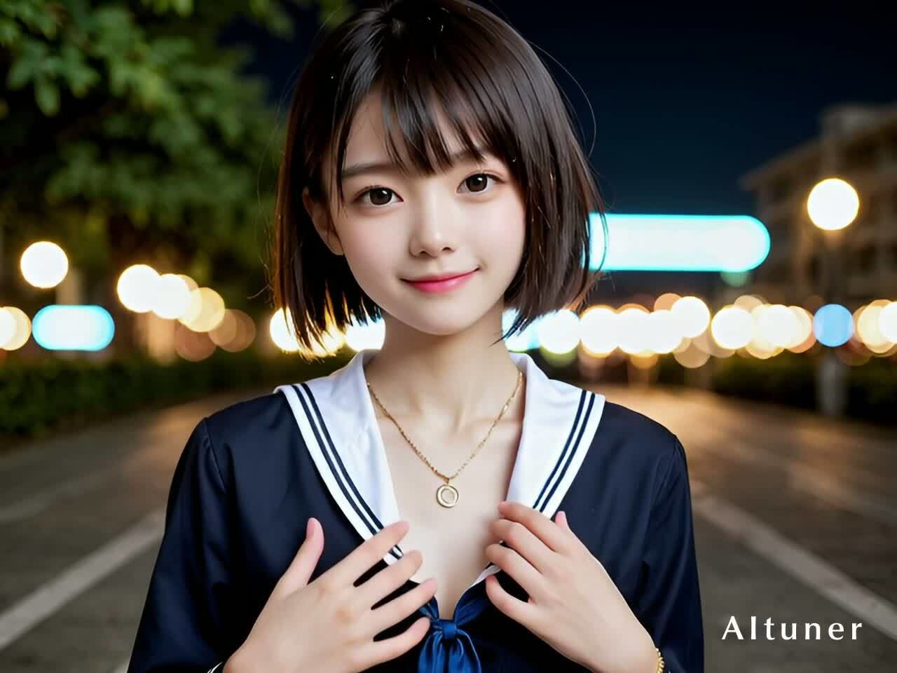 【35分HD】見つめ返す彼女はもう止まらない──胸チラ→制服SEX→室内フルコース→おそうじフェラぶっかけ - サンプル画像 1