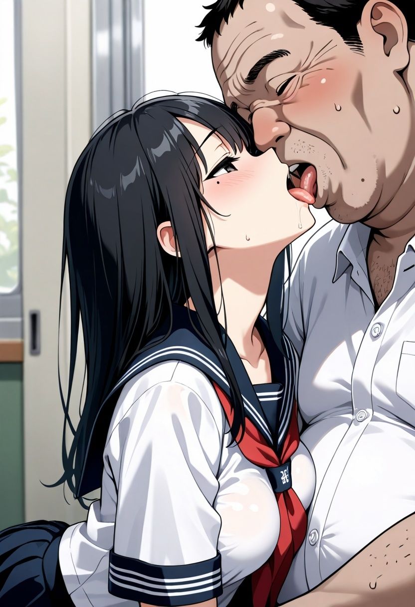 女子校生、きもでぶ教師の性教育、潮吹き快感徹底調教 - サンプル画像 1