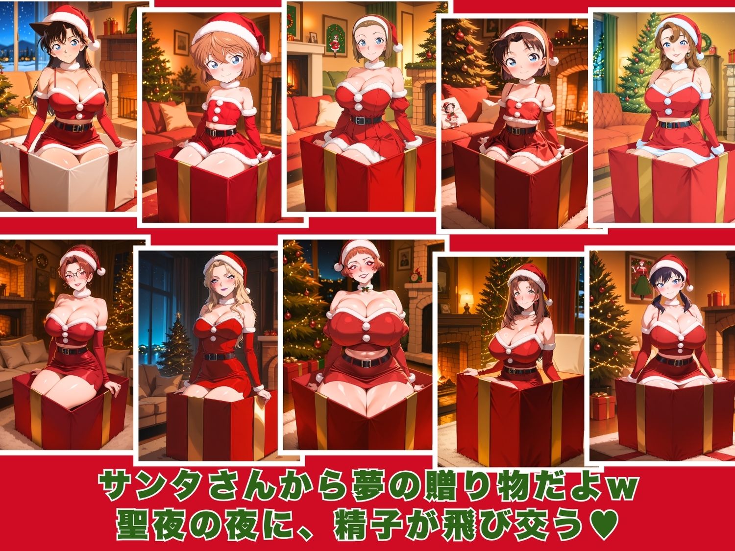 10人のエロサンタ〜名探偵コ●ン編〜 - サンプル画像 1