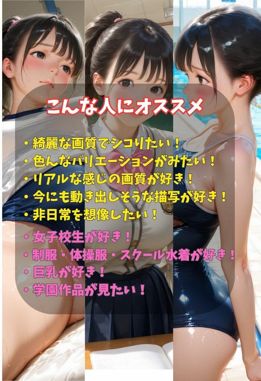 巨乳の女子校生  種付けセックス - サンプル画像 1