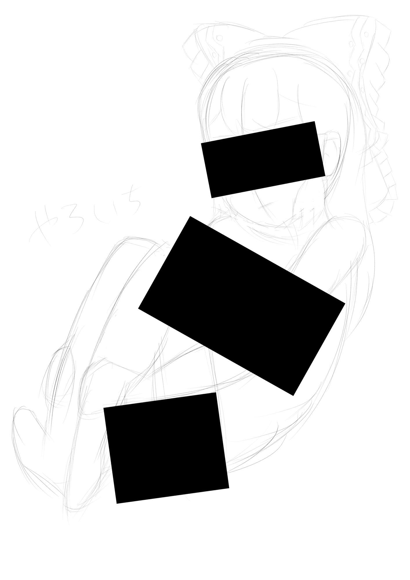 霊夢ちゃんのえっちなラフイラスト集vol.2 - サンプル画像 2