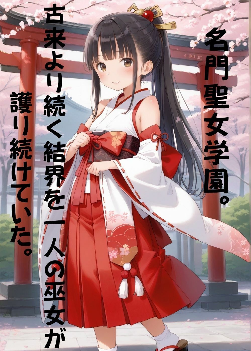 催淫触手 巫女と生徒卵孕み - サンプル画像 1