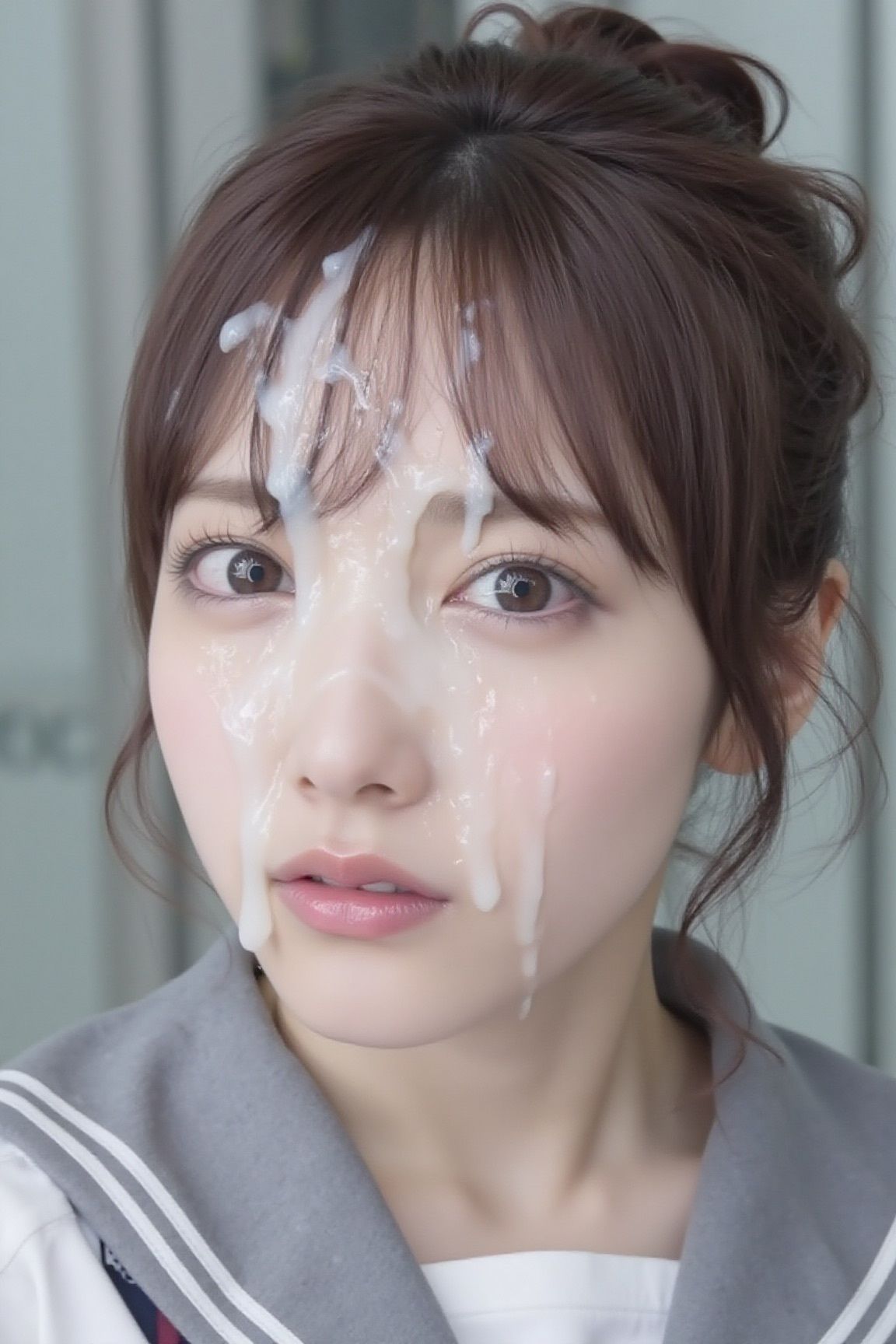 可愛いJKの顔面にひたすらザーメンぶっかけ！7 - サンプル画像 5