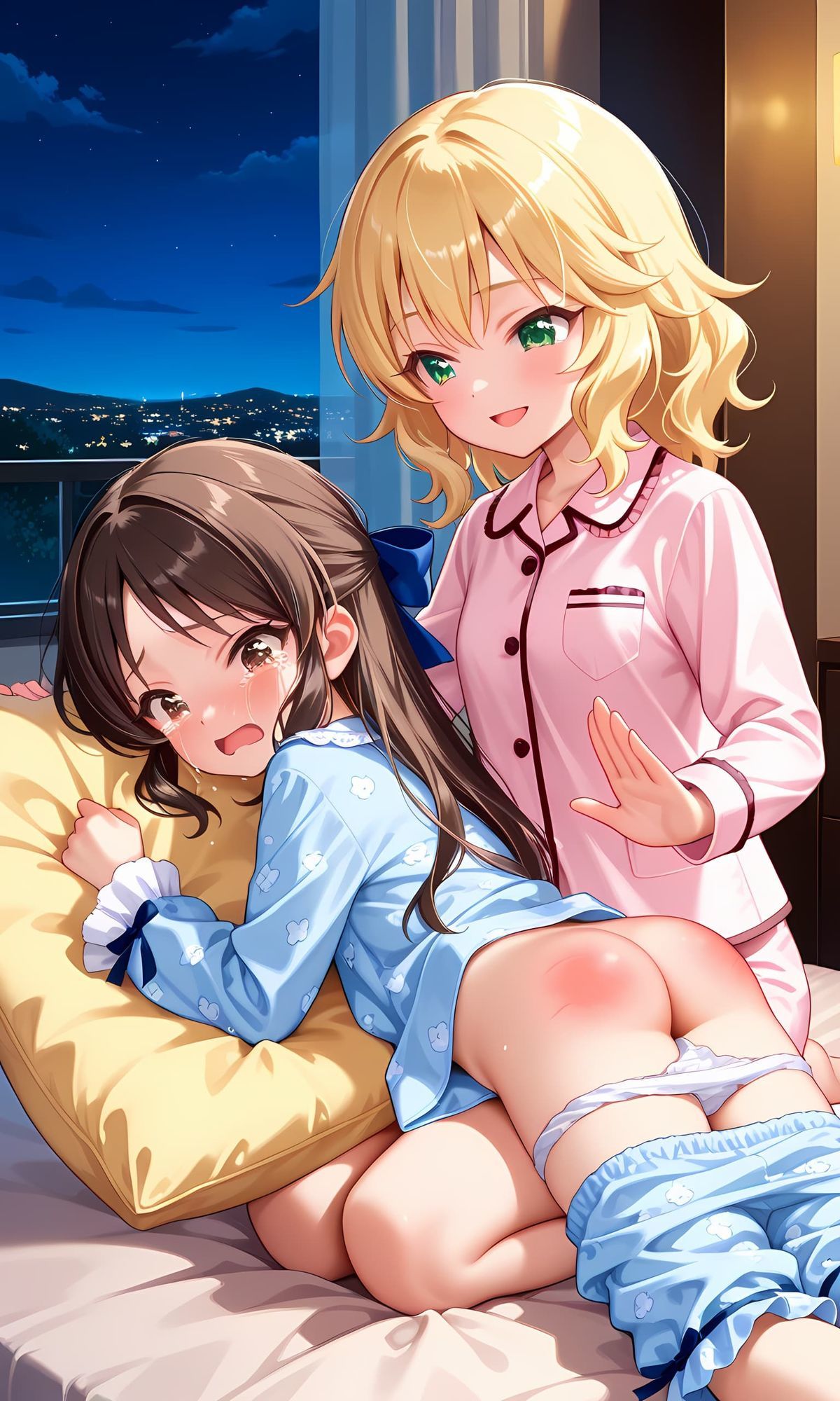 橘ありす・櫻井桃華（アイドルマスター）お尻叩きイラスト集 - サンプル画像 2