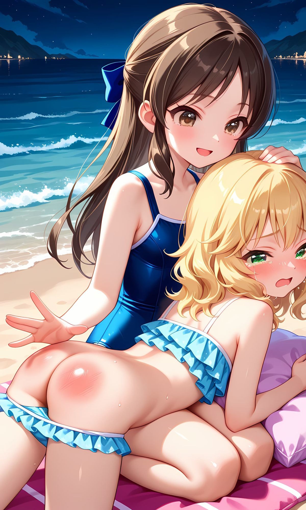 橘ありす・櫻井桃華（アイドルマスター）お尻叩きイラスト集 - サンプル画像 5