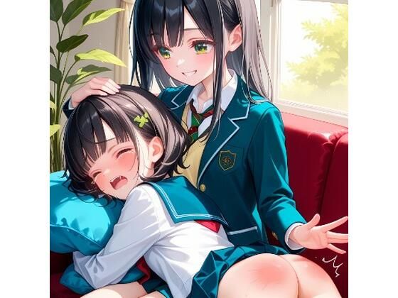 制服の女の子お尻叩きイラスト集