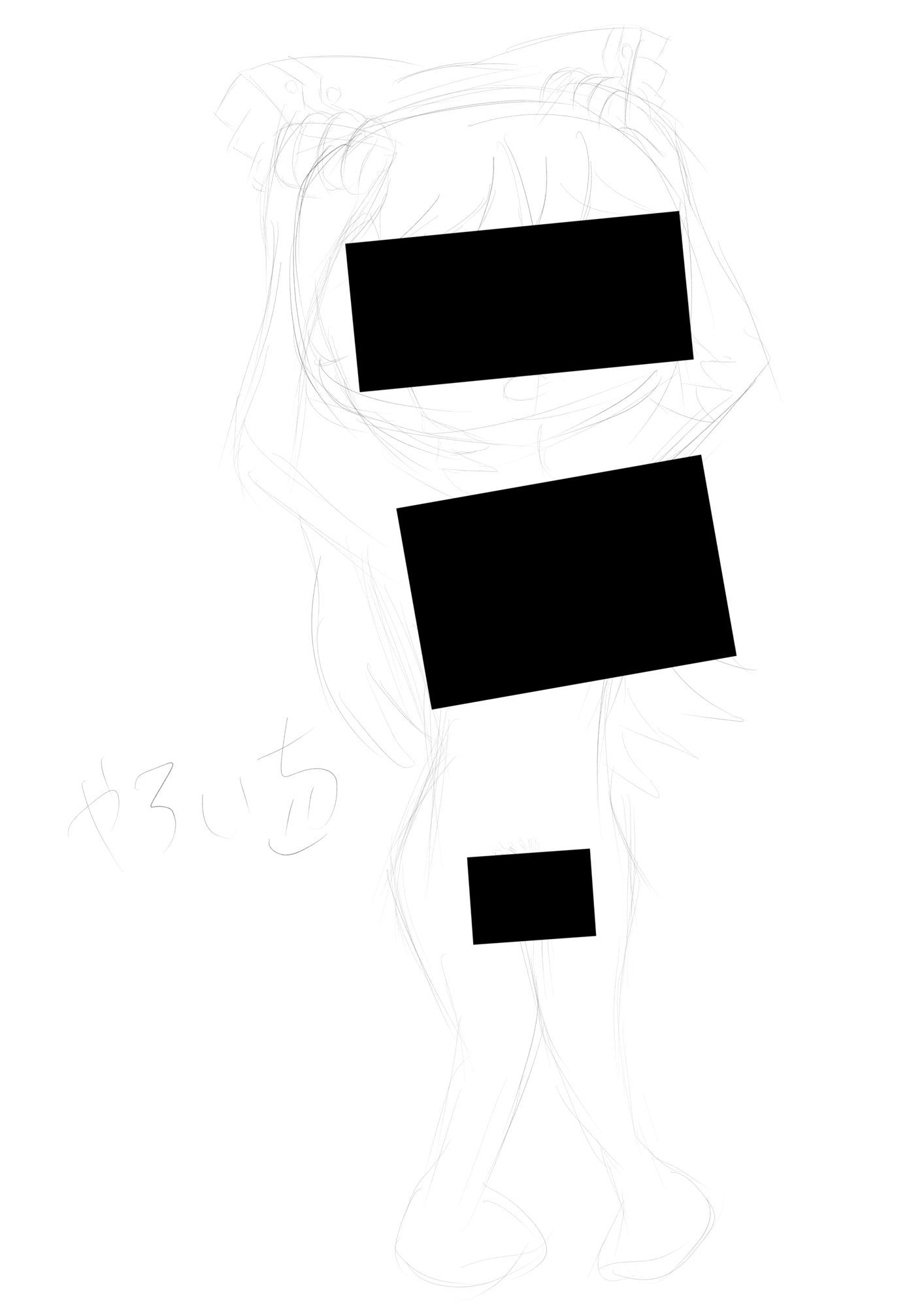 霊夢ちゃんのえっちなラフイラスト集vol.3 - サンプル画像 1