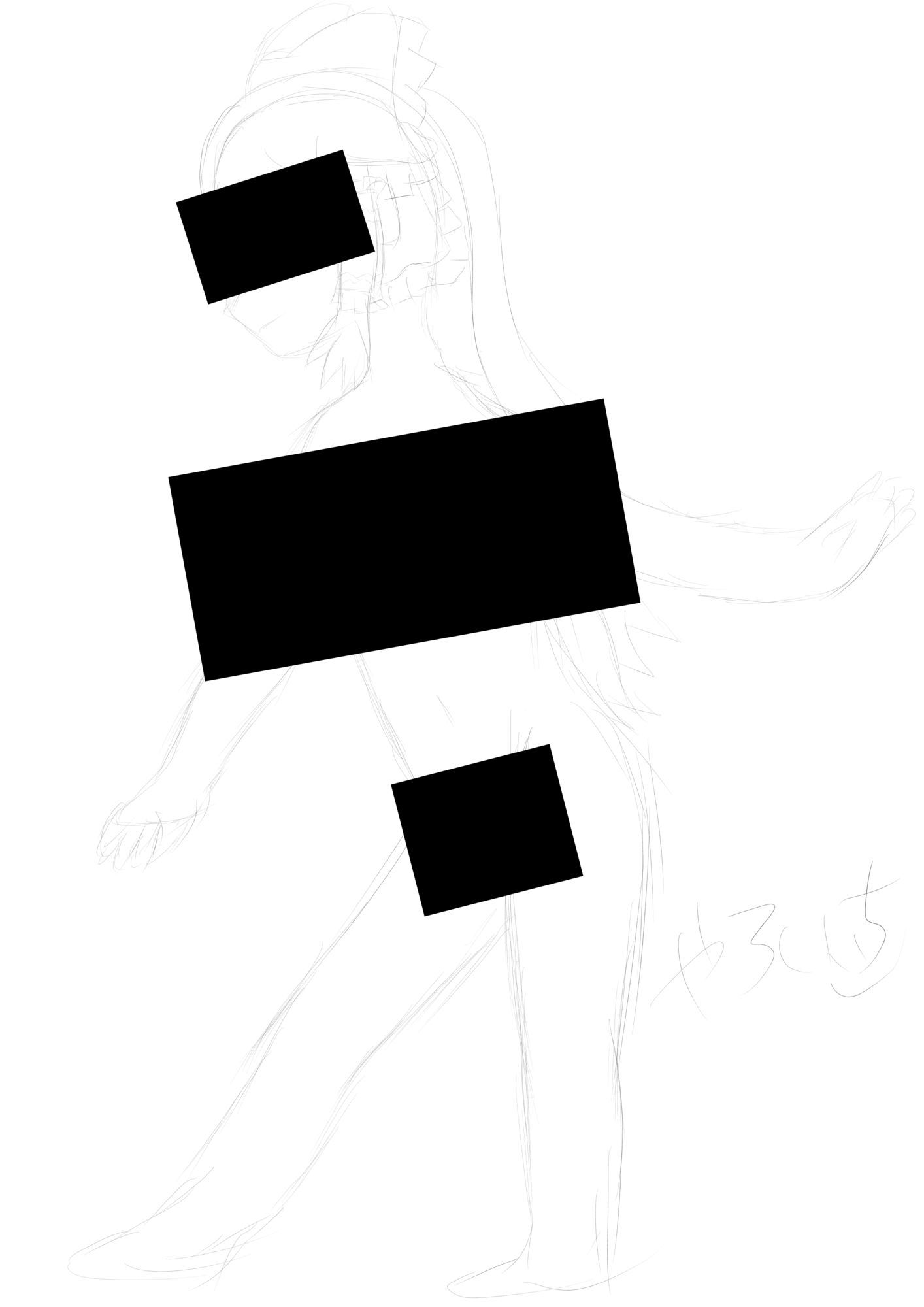 霊夢ちゃんのえっちなラフイラスト集vol.3 - サンプル画像 2