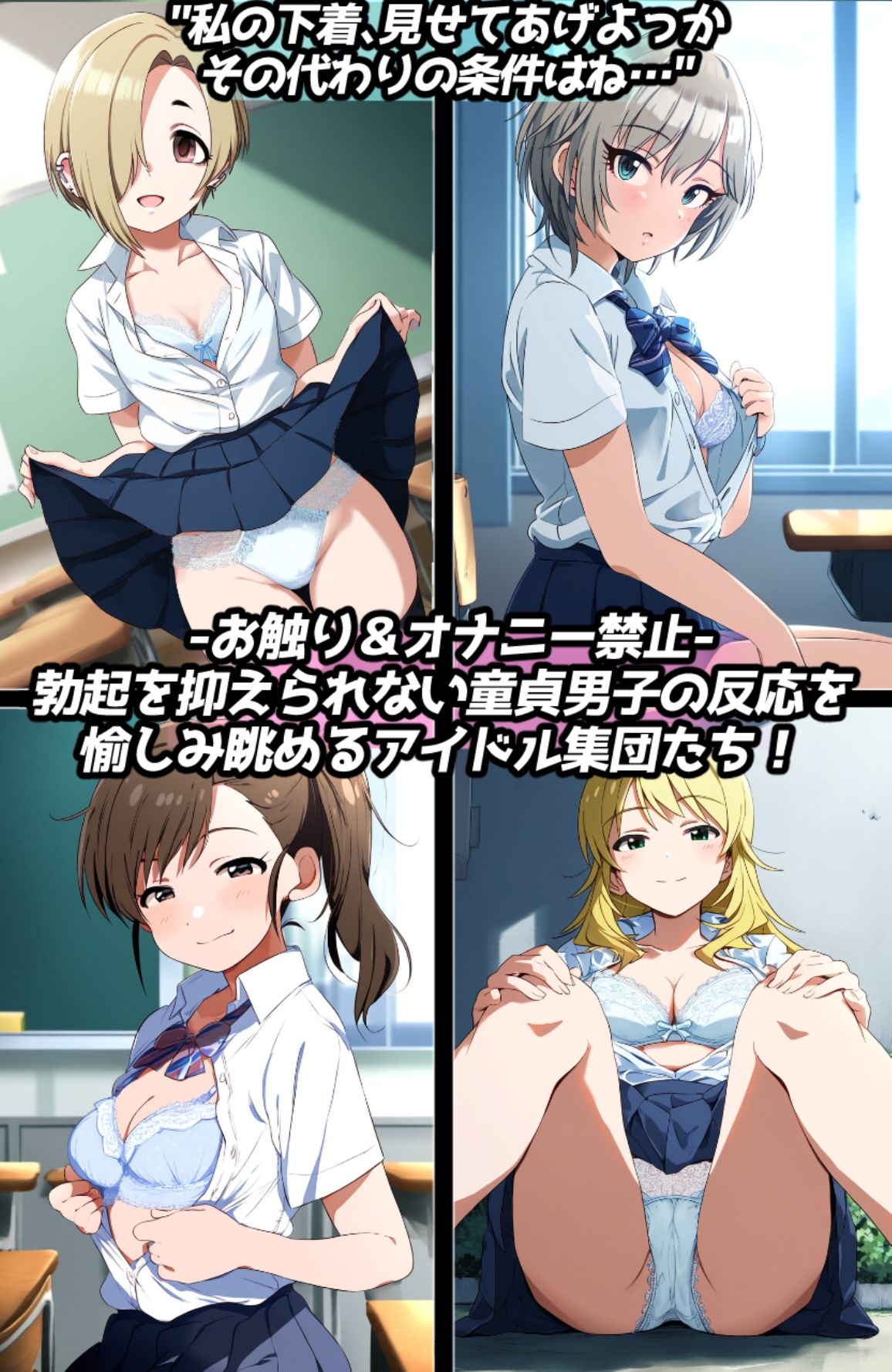 露出＆下着見せつけフェチ特化 2010年代アニメ作画特集 下着を見せつけるアイドルたち -その3-  500枚を撮影- - サンプル画像 2