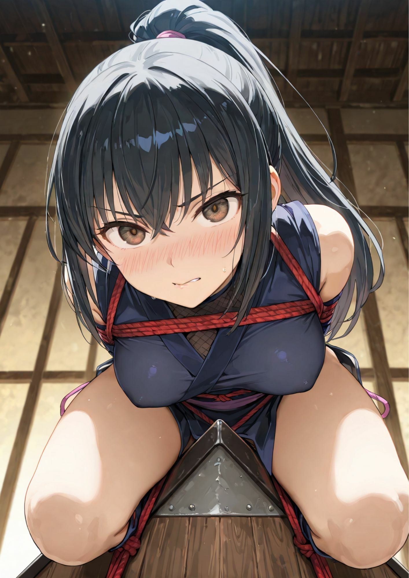 忍び堕ちカエデ5  三角木馬拷問 - サンプル画像 4