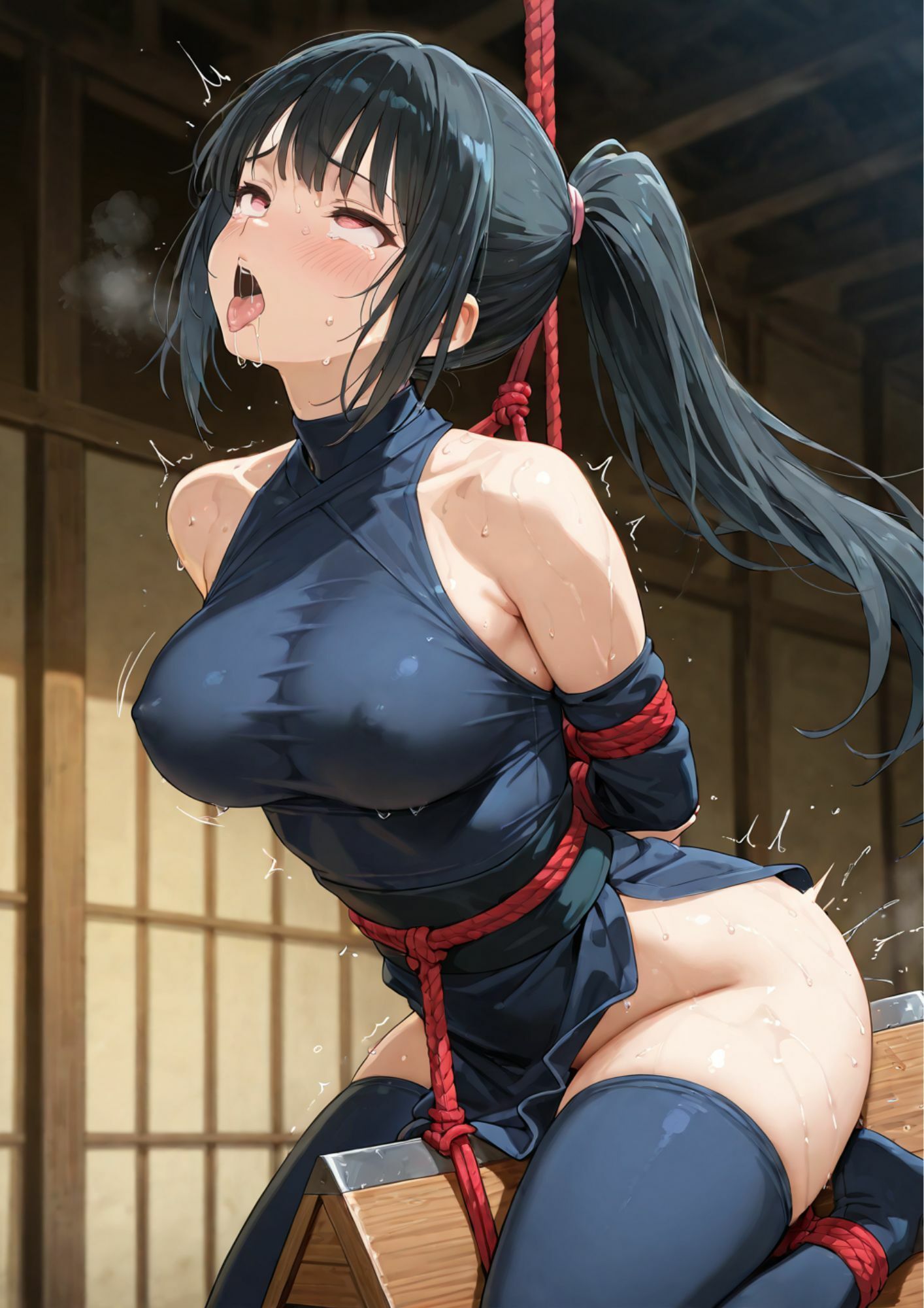 忍び堕ちカエデ5  三角木馬拷問 - サンプル画像 5