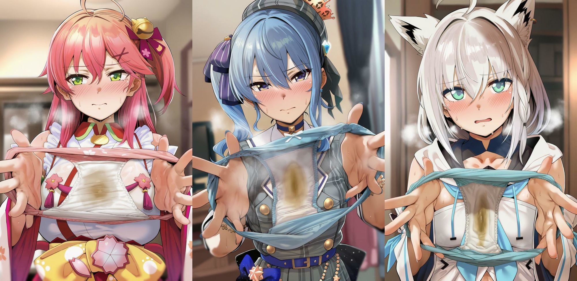 ホ○ライブ 脱糞スカトロCG集 （星○すいせい・さ○らみこ・白○フブキ）編 - サンプル画像 9