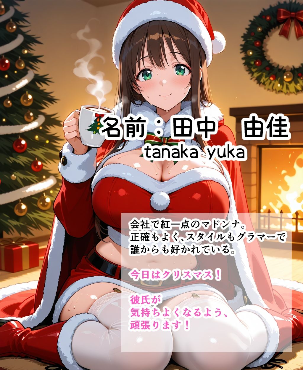 美人の先輩がサンタコスできたのでトナカイみたいにしてHした話 - サンプル画像 1
