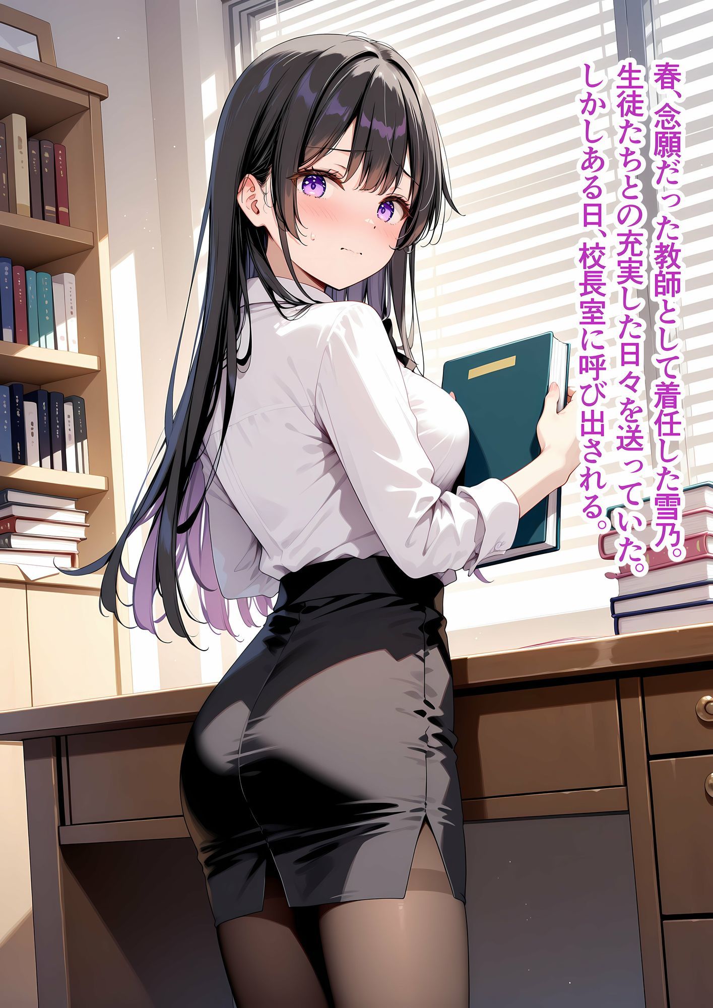 性処理学園〜雪乃編〜清楚な新人教師をハメまくったら涙目イキ狂い淫乱教師になった話 - サンプル画像 1