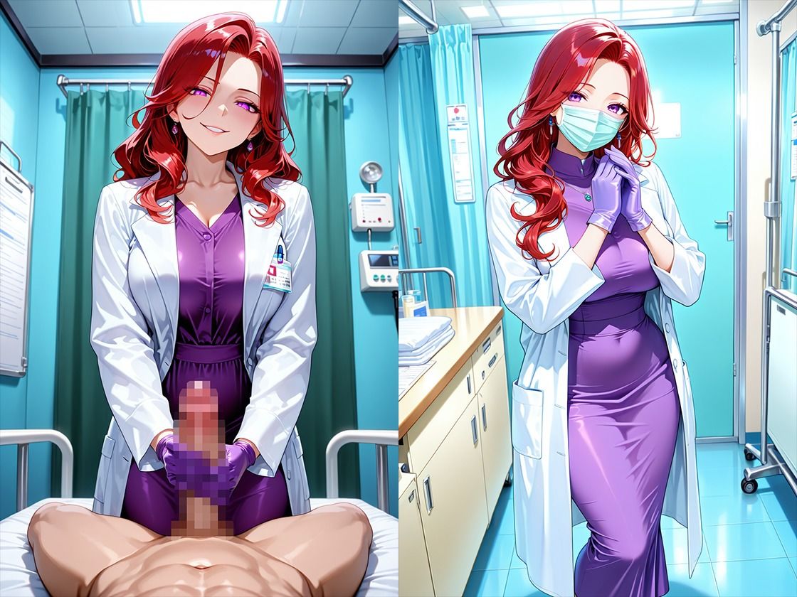 痴女系美人女医に精液採取と称して何度もヌかれた話 - サンプル画像 4