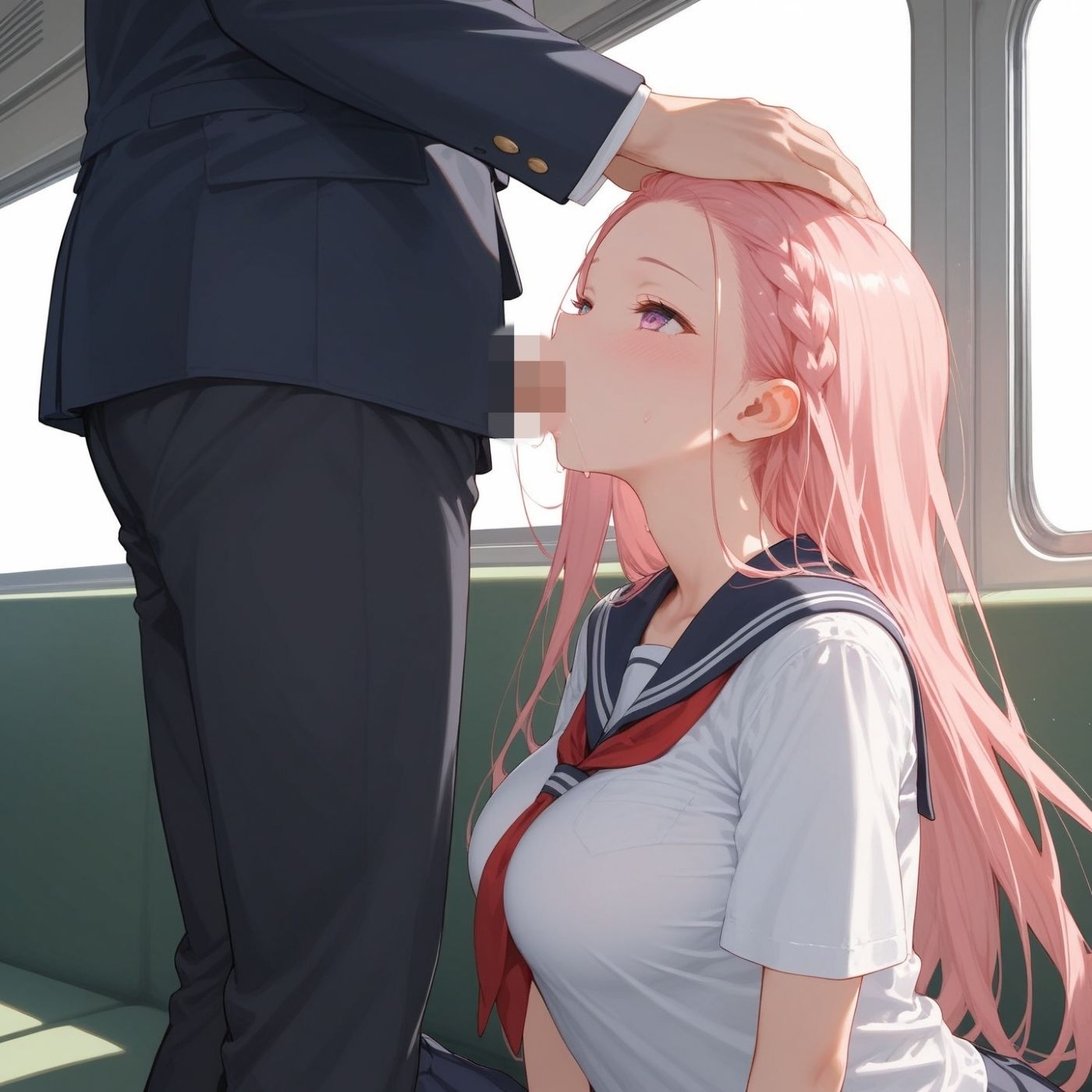 ビッチ用レ●プ車両！乗ったら終点まで乗り継ぎまくってください10【制服美少女の厳選CG500枚収録】 - サンプル画像 2