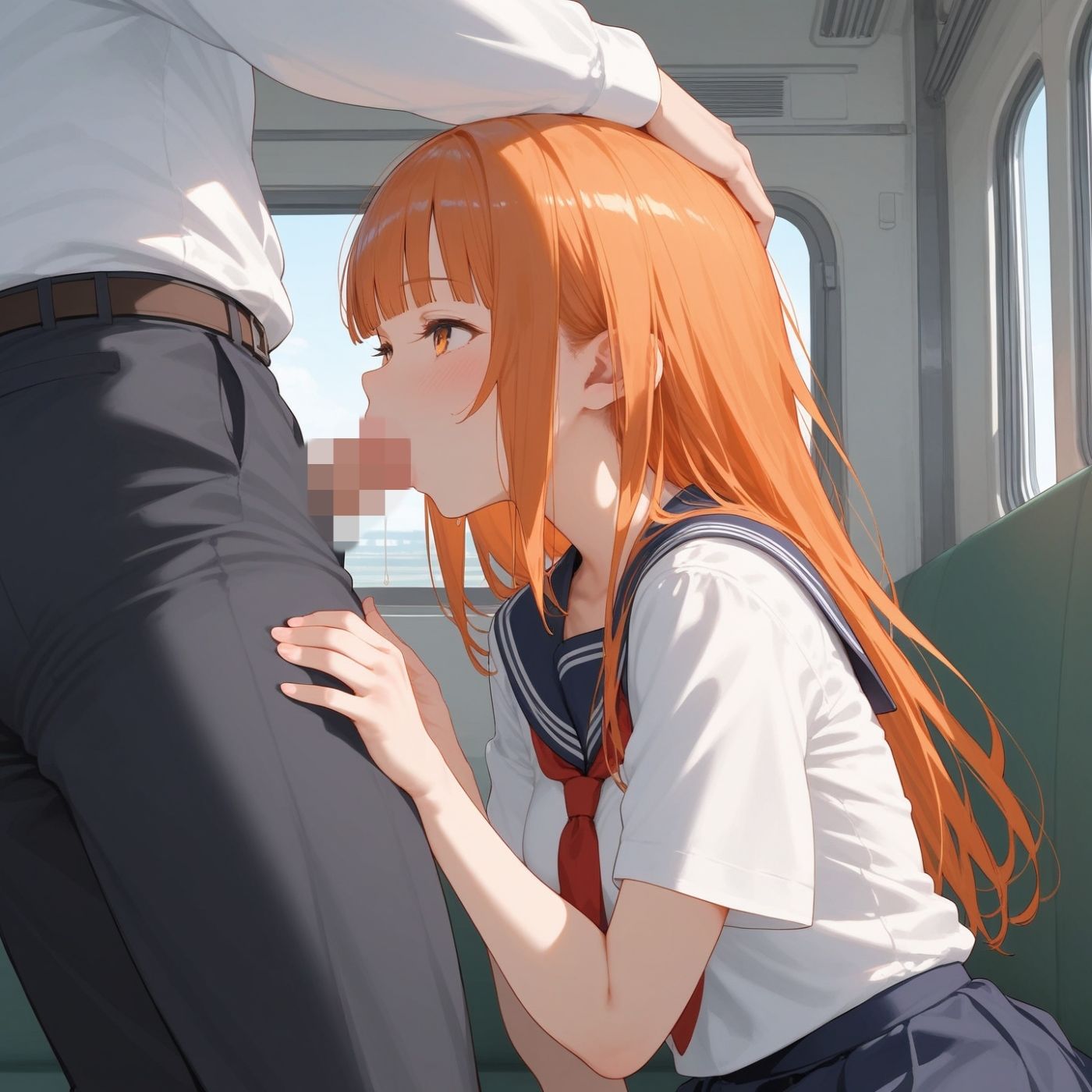 ビッチ用レ●プ車両！乗ったら終点まで乗り継ぎまくってください10【制服美少女の厳選CG500枚収録】 - サンプル画像 10