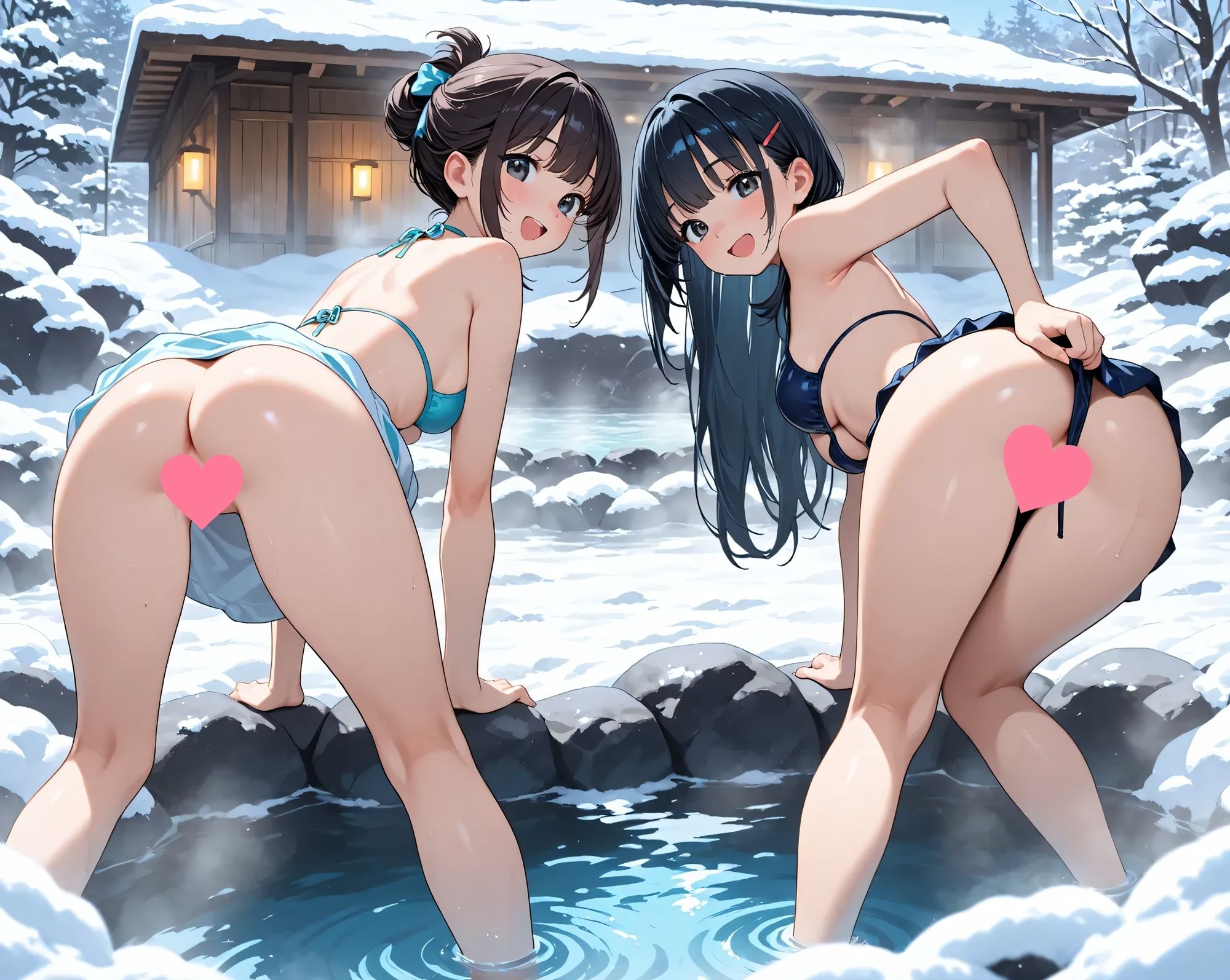 女子校生 えっちな水着グラビア撮影 〜温泉編〜 - サンプル画像 4