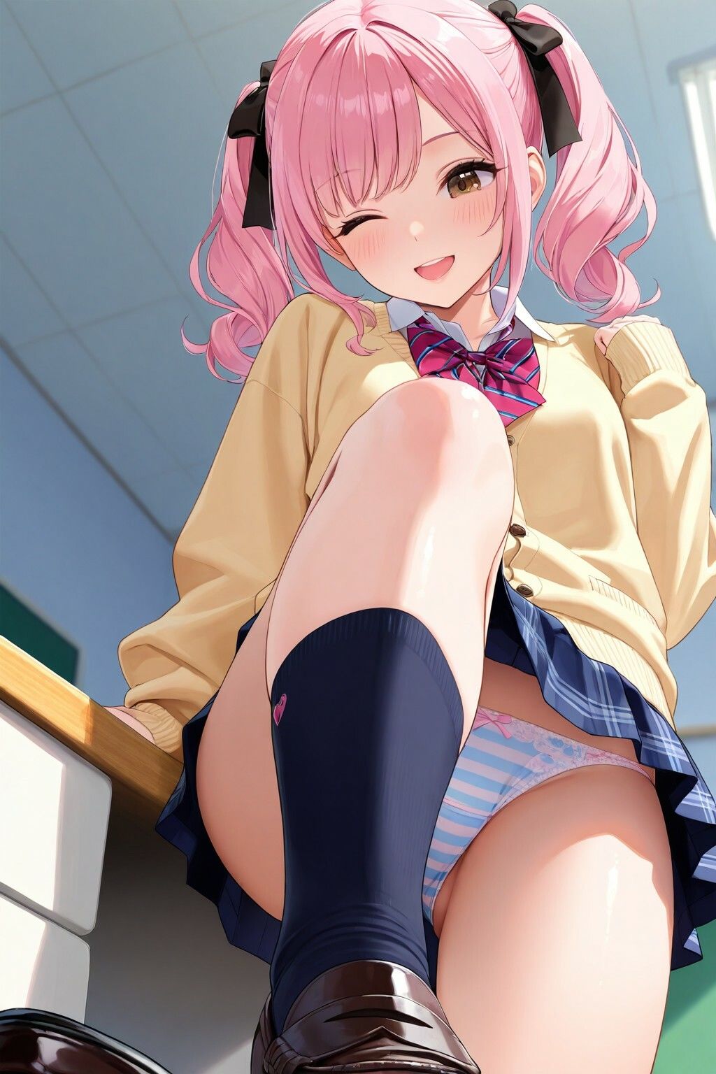 黒ハイソックスJKの踏みつけパンチラ - サンプル画像 9