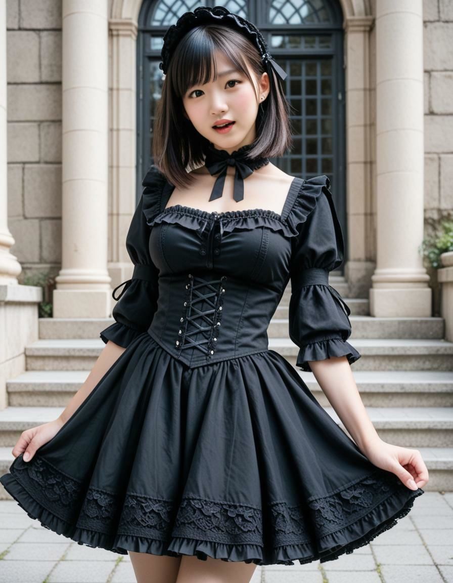 ゴスロリとエッチ（223枚）【実写系AI超リアルCG集EX】 - サンプル画像 1