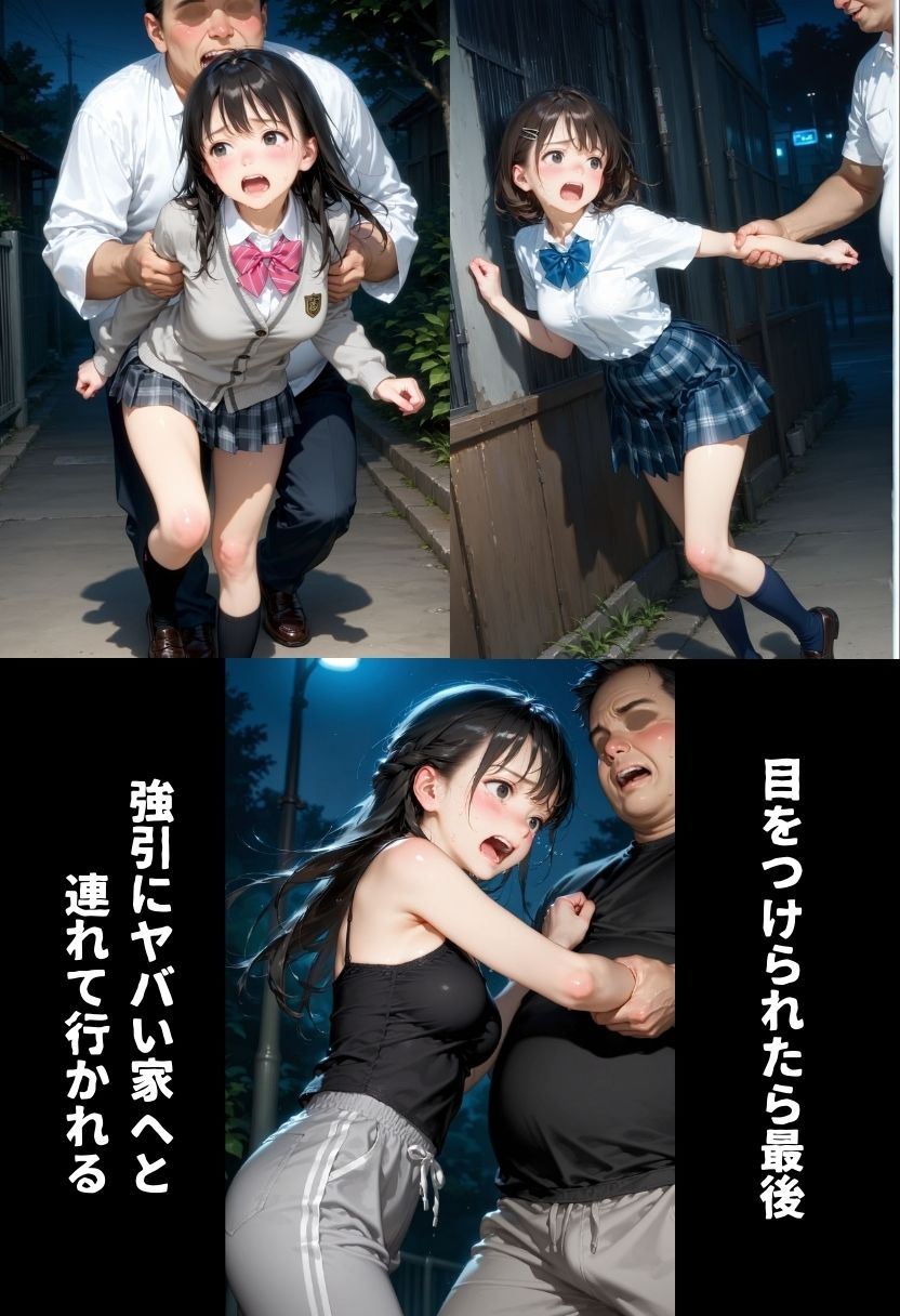 汚い部屋に引き込まれる女子校生 - サンプル画像 2