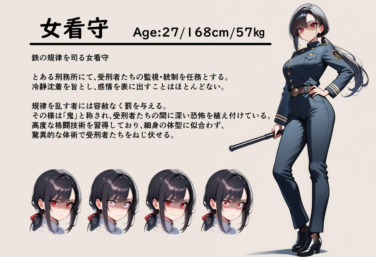 女看守が醜怪な受刑者達に犯〇れる日 - サンプル画像 2