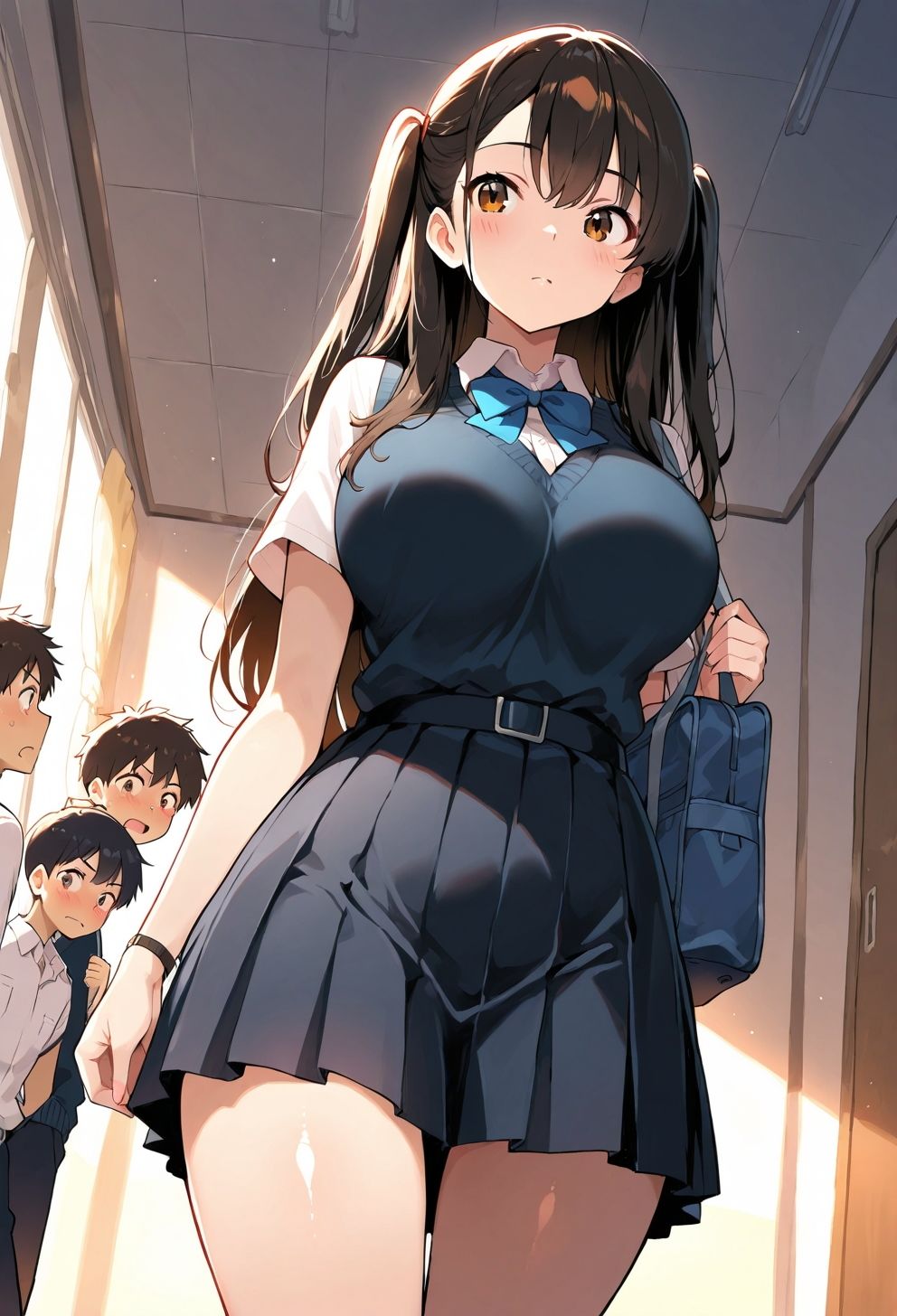 巨乳ちゃんへの中出し発情実験 - サンプル画像 1