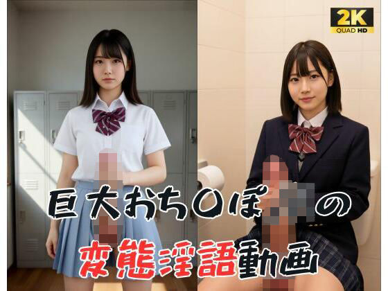 巨大おち〇ぽJKの変態淫語動画