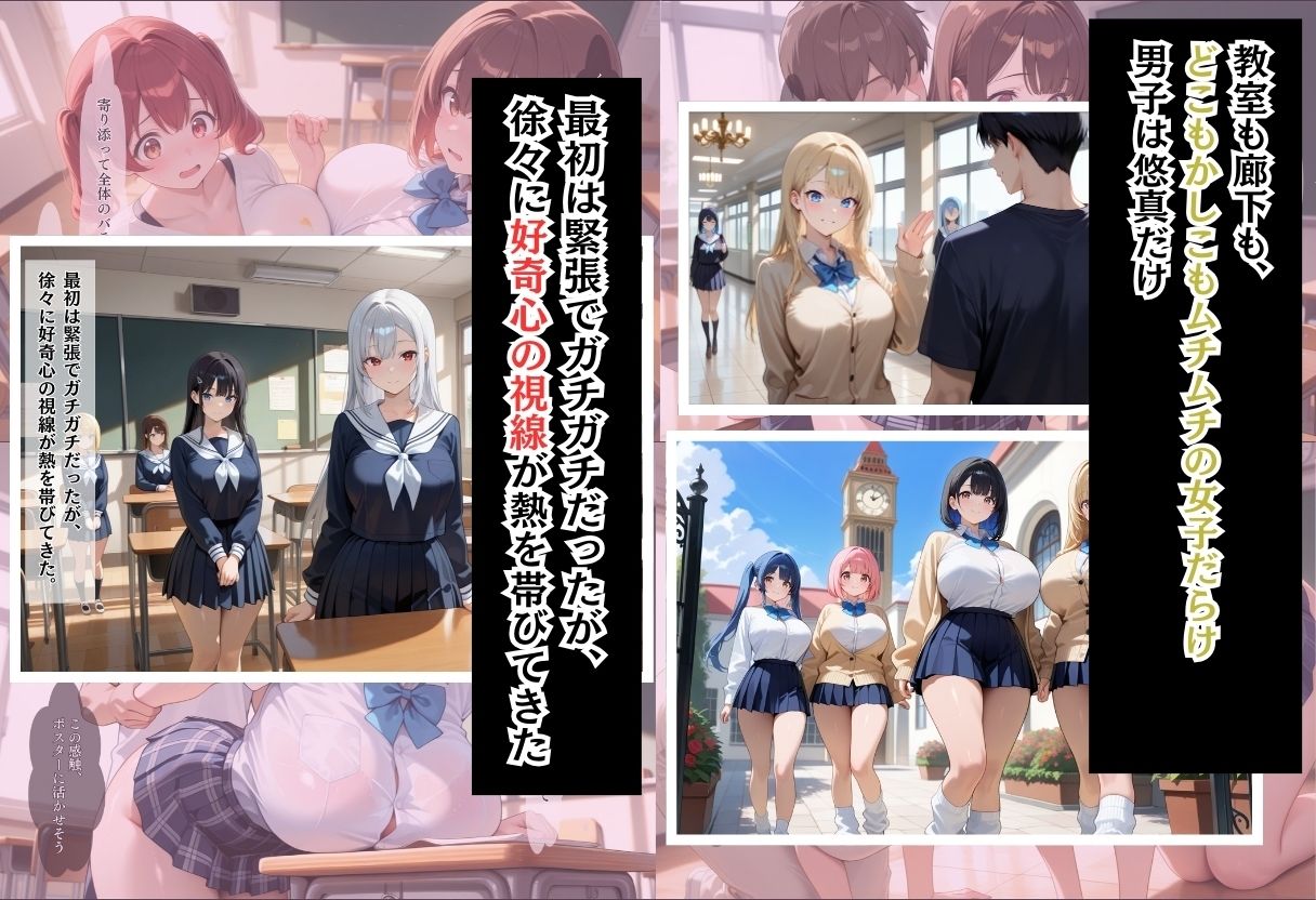 間違って女子校に入学したらムチムチ女子校生に毎日中出しを要求される学園生活〜美術室の情熱モデル編〜 - サンプル画像 2