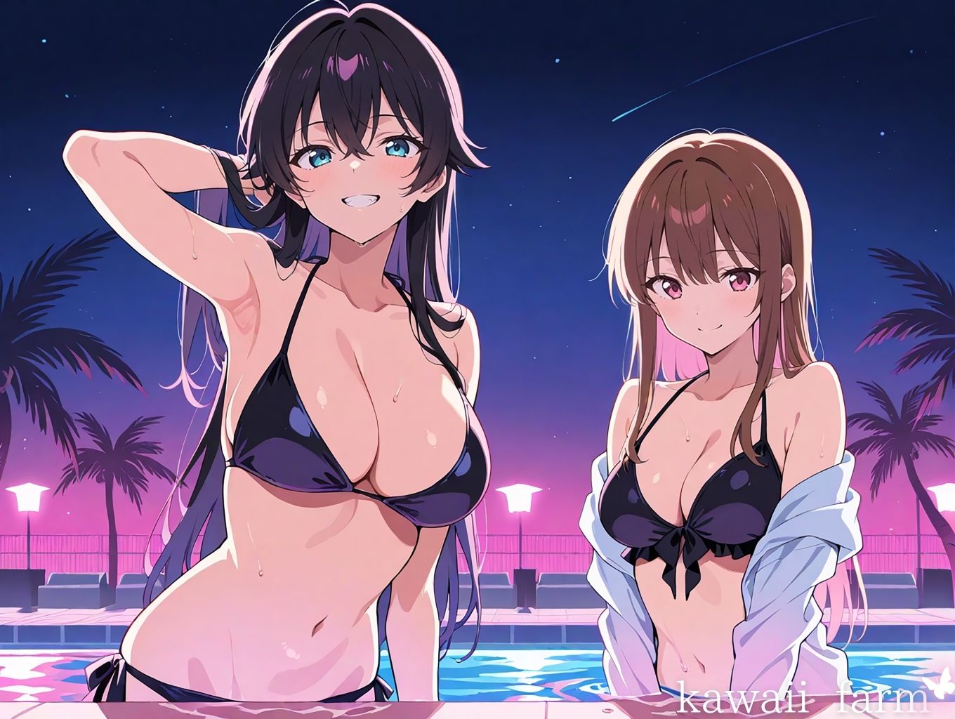 性欲まみれ ナイトプールver. - サンプル画像 3