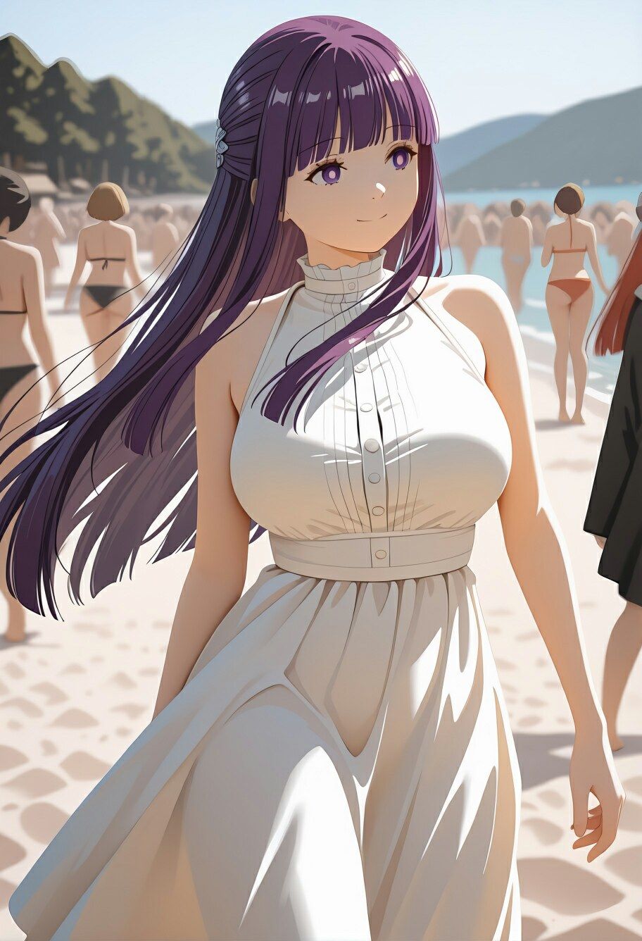 紫髪魔導士、催●ビーチで師の教えを孕み溶かす完全凌●録 499P - サンプル画像 1