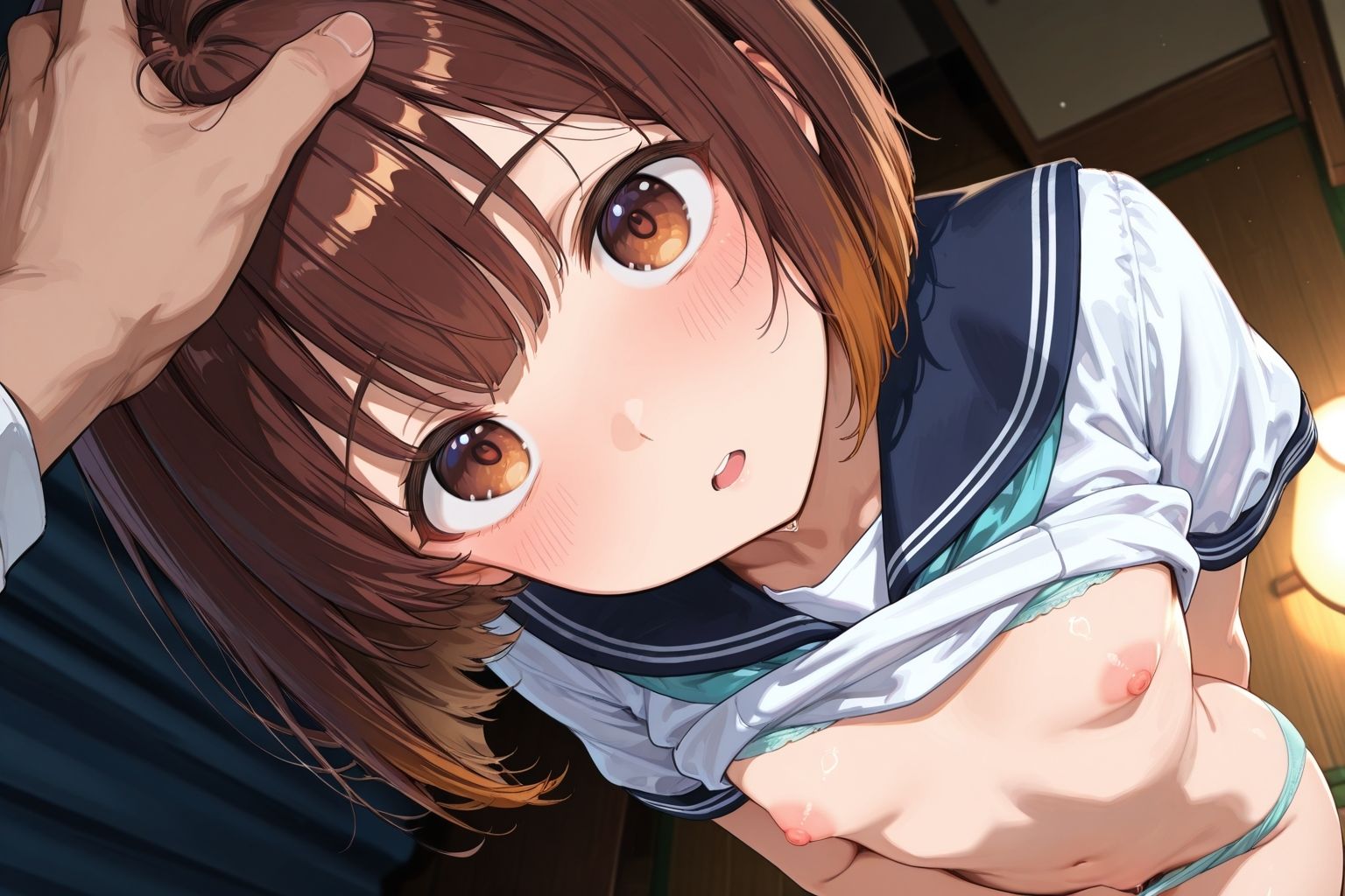 セーラー服は脱がなくていいよ  着たまま中出し - サンプル画像 1