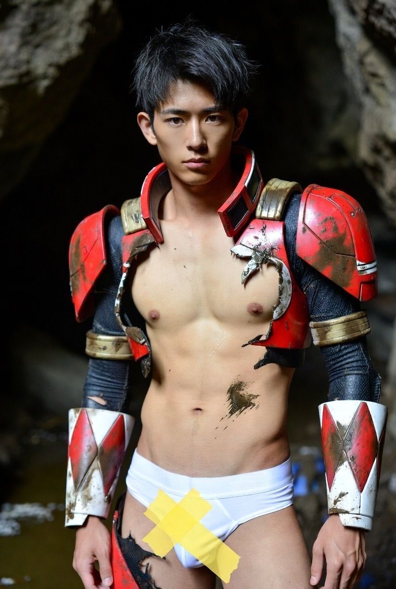 AI男子写真集イケメンレンジャーが全てを吸い取られ敗北する日 - サンプル画像 4