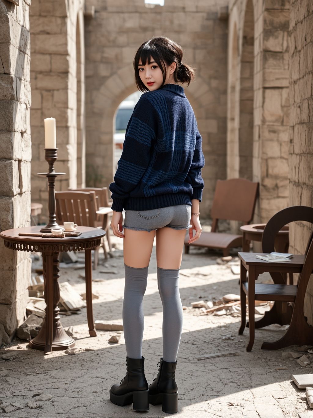 廃墟でいけないお遊び - サンプル画像 1