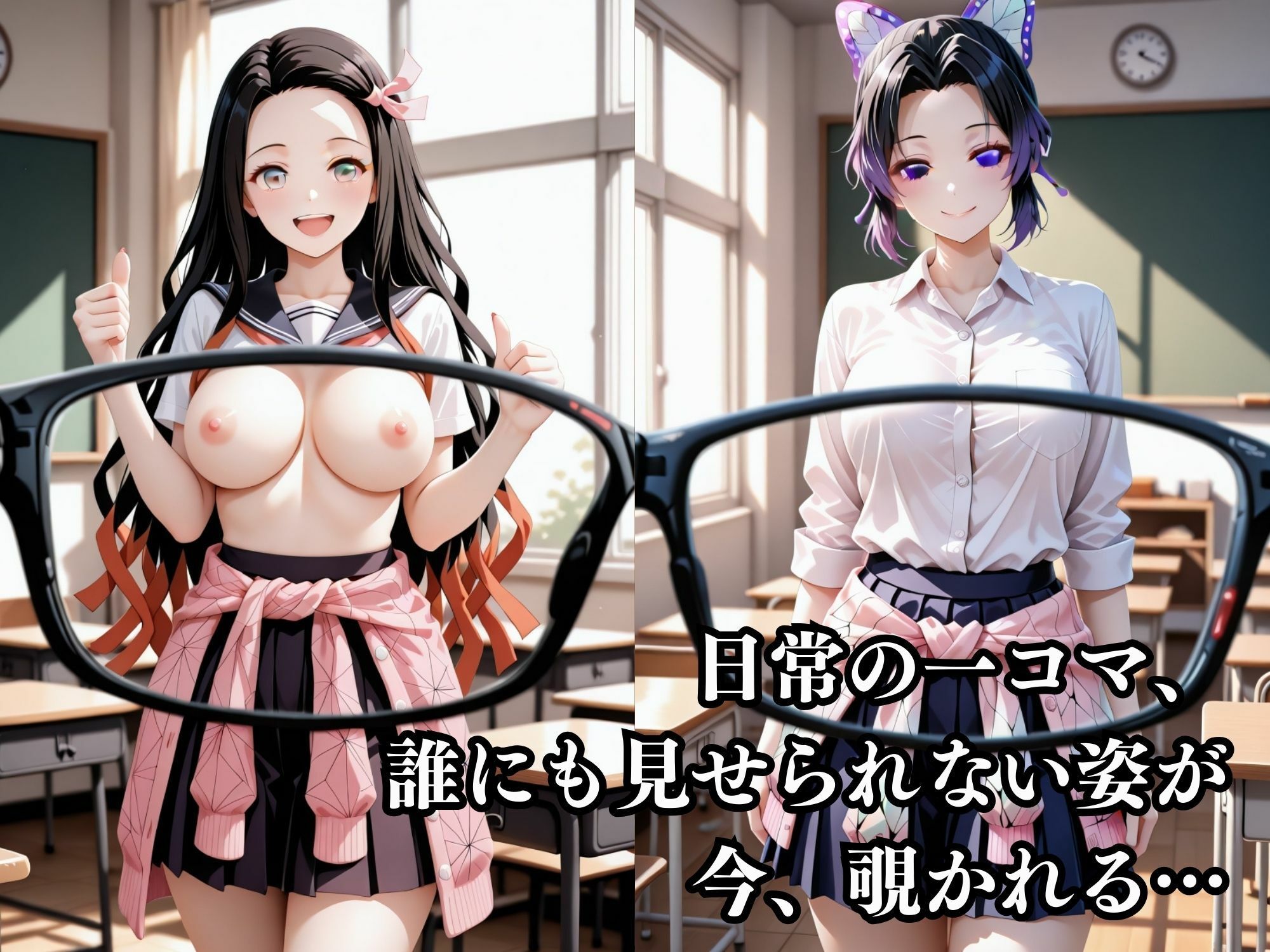 透視メガネ学園孕ませ監禁妊娠〜鬼狩女編〜 - サンプル画像 1