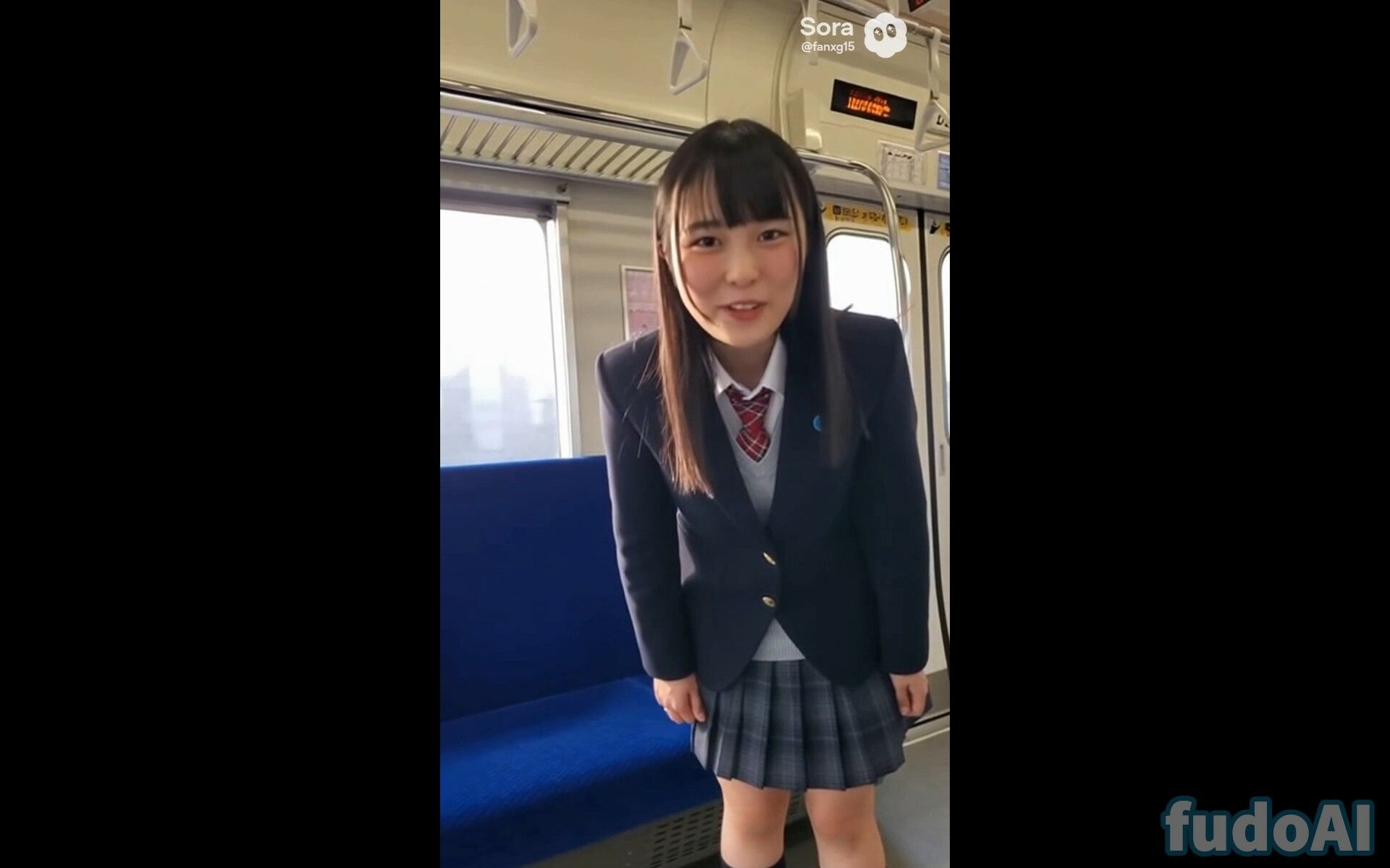 電車でお尻見せつけ女子〇生2 - サンプル画像 9
