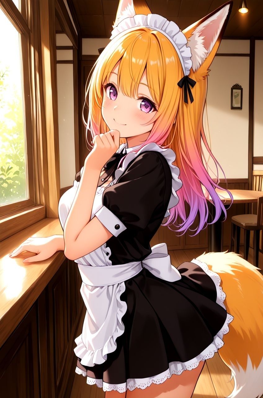 ケモミミメイド喫茶で、可愛い獣人メイドたちとイチャイチャえっちしちゃうお話 〜天然ビッチなメイドたちに、ご奉仕されて搾られまくる毎日〜 - サンプル画像 1