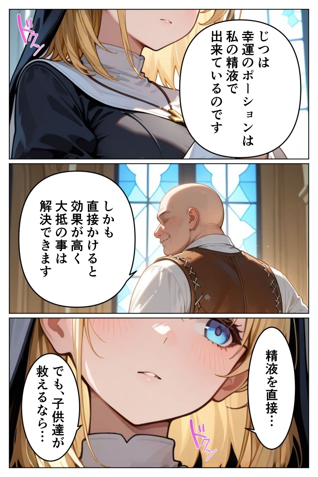 異世界ぶっかけ（シスター編）白濁幸運シリーズ - サンプル画像 3