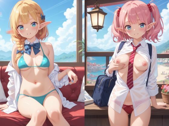 オナ撮り_異世界エルフたちの間で流行ってるらしい - サンプル画像 4