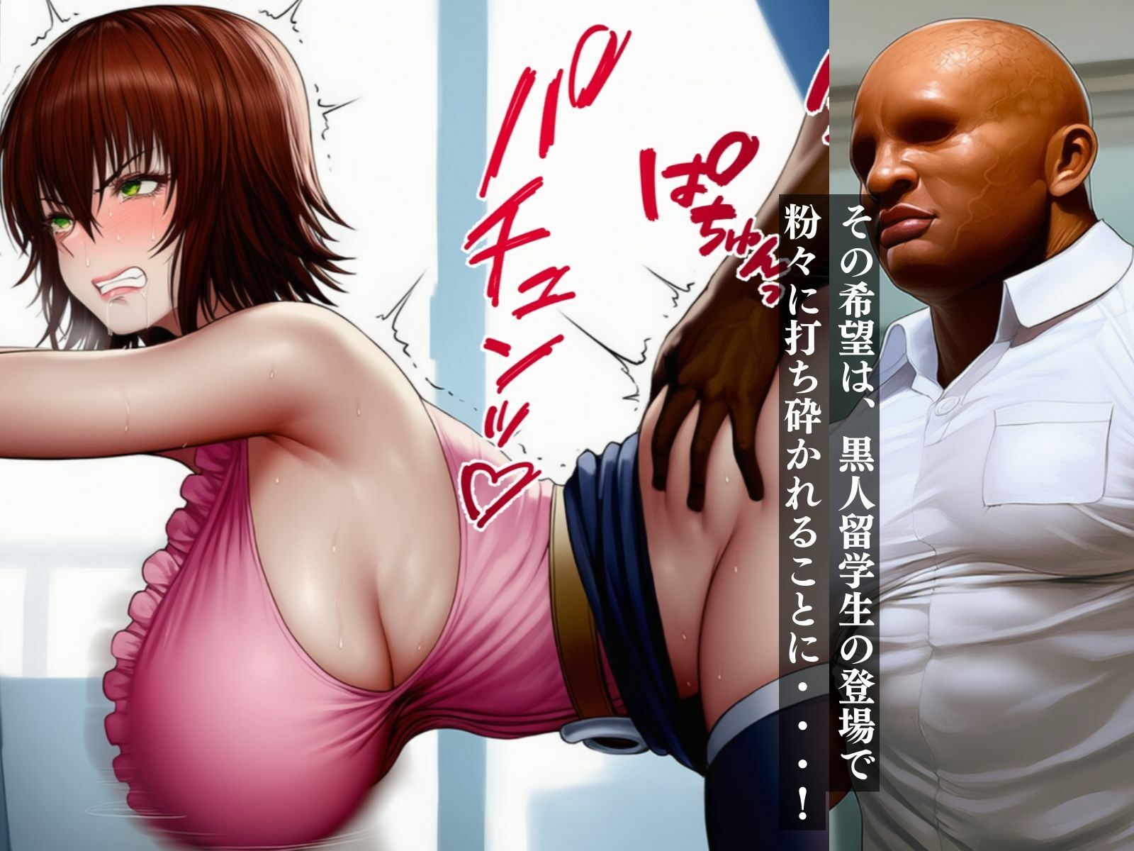 大好きな保健の先生が黒人留学生に寝取られるのを見ているしかない負け犬の僕。黒いデカチンにまんここじ開けられて侵略された爆乳養護教諭御○涼子 - サンプル画像 3