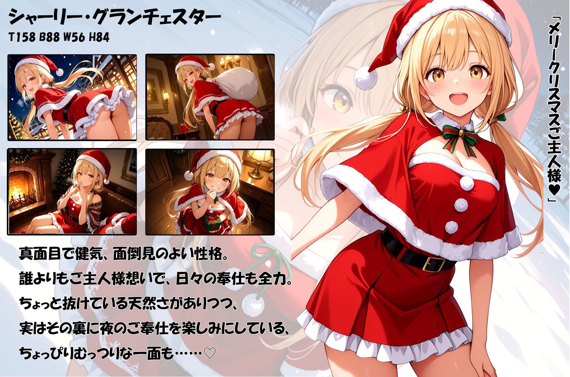 ご奉仕サンタ・シャーリー プレゼントを渡したのですがご主人様の本当のご所望は‘わたくし’でした - サンプル画像 1