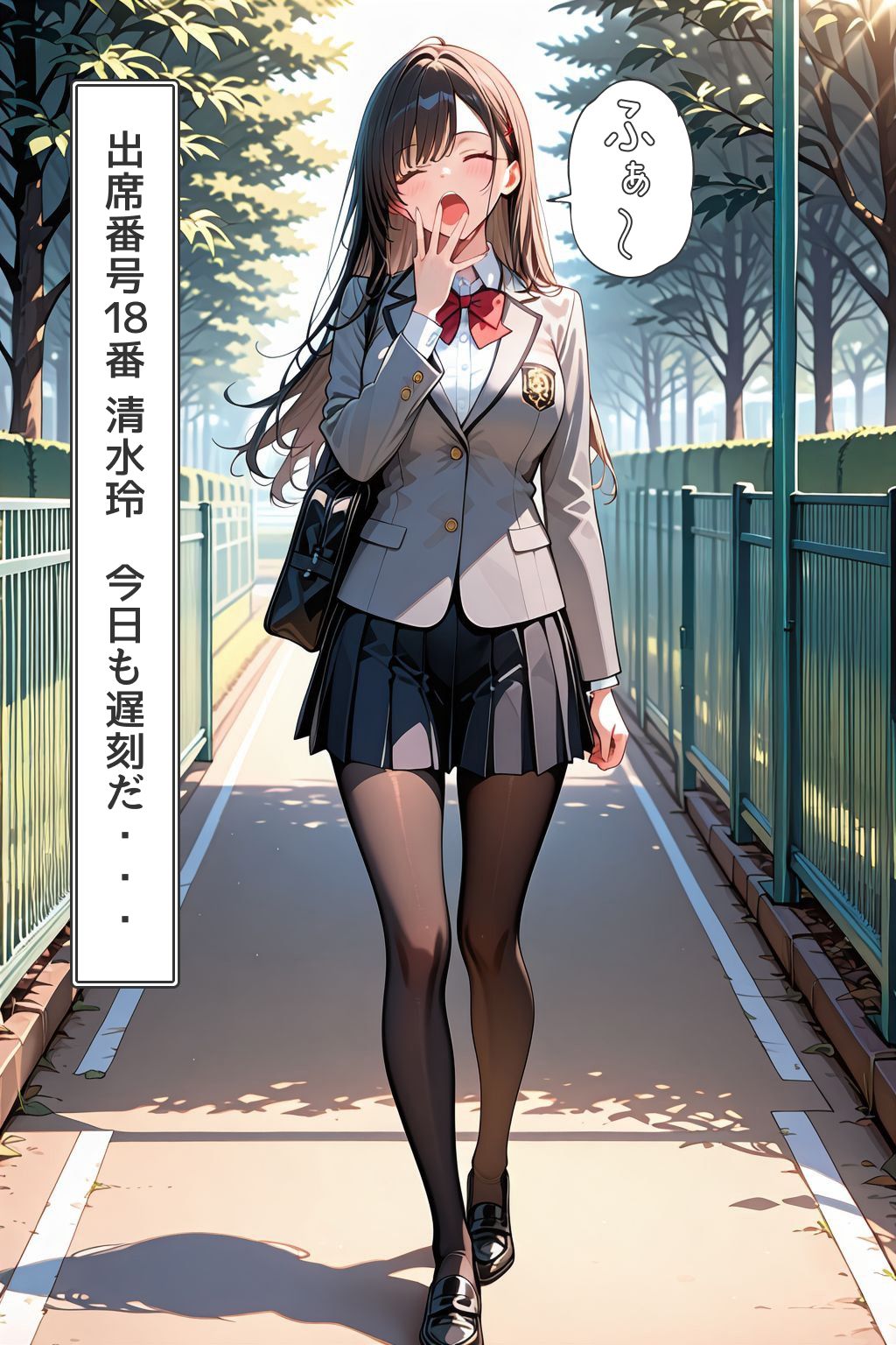 孕ませ学園  遅刻女子を保健の授業と称して公開性指導 - サンプル画像 1