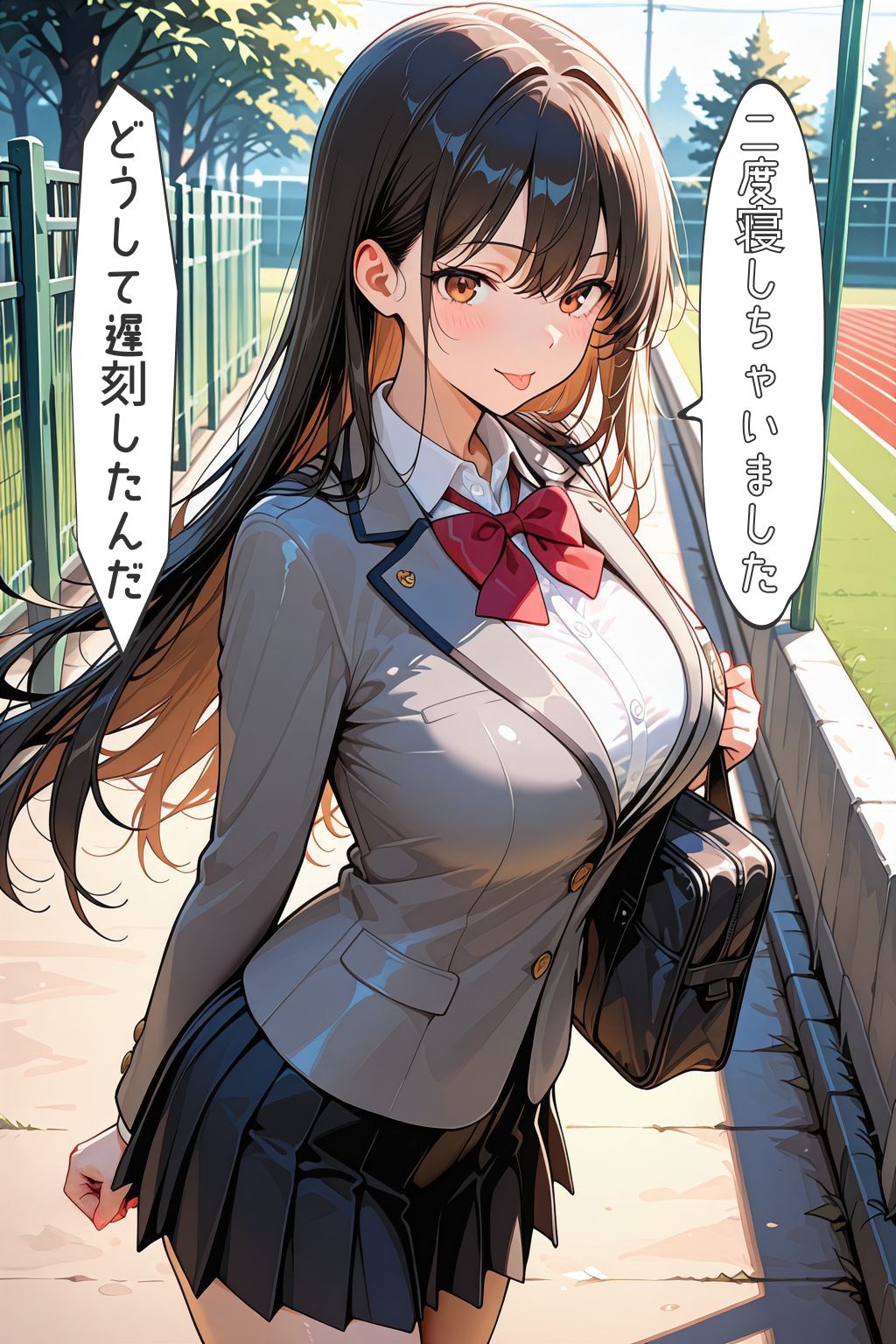 孕ませ学園  遅刻女子を保健の授業と称して公開性指導 - サンプル画像 3