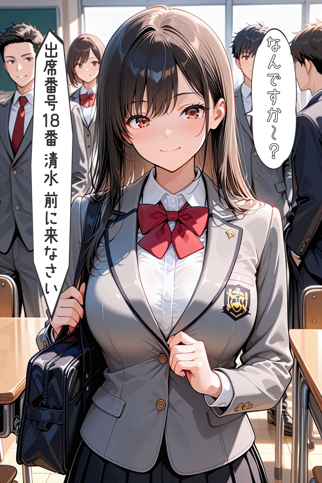 孕ませ学園  遅刻女子を保健の授業と称して公開性指導 - サンプル画像 6