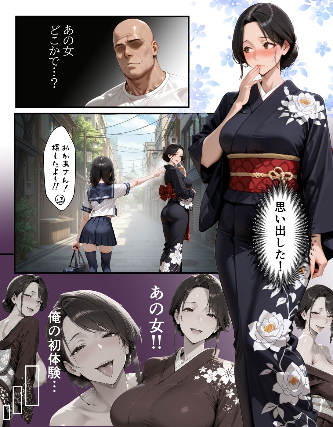 【総集編・セリフ有】催●アプリで人妻を調教したら娘も巻き込んで親子丼になった話〜総集編 1〜 - サンプル画像 3